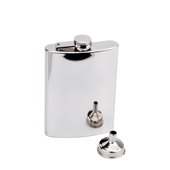 Pineville Kentucky Explore the Outdoors Souvenir Black Leather Wrapped Stainless Steel 7 oz Flask